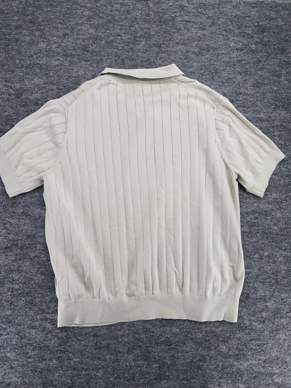 Rodd & Gunn Knit Polo Shirt Beige Ribbed Short Sleeve Cotton Size 2XL - Picture 7 of 8